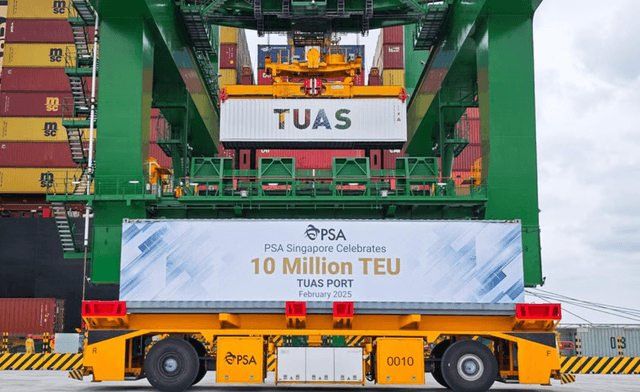 Tuas mega port hits milestone of handling 10 million containers since opening